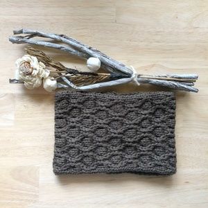 Dark taupe winter headband